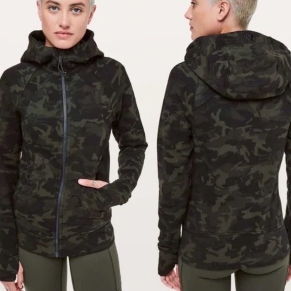 Lululemon Athletica Green Camouflage Hoodie